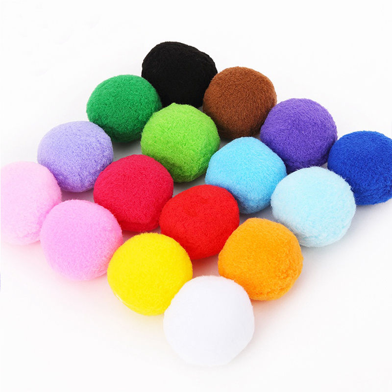 圣达饰品制球 大中小号彩色毛绒辅料 球金葱毛球创意手工diy厂家直销