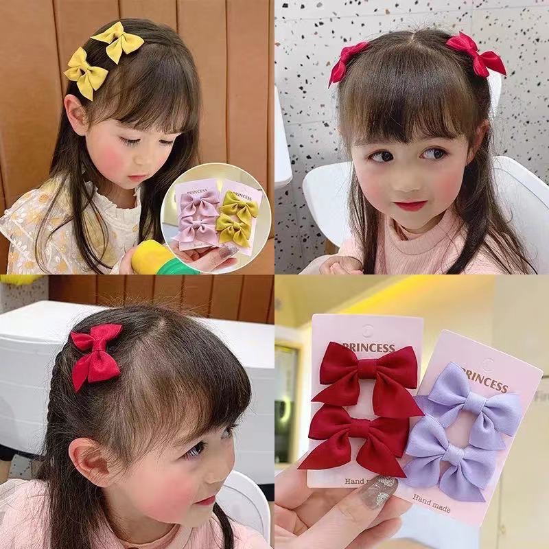 新款韩国儿童蝴蝶结发夹女童宝宝碎发侧边可爱儿童发夹发饰头饰