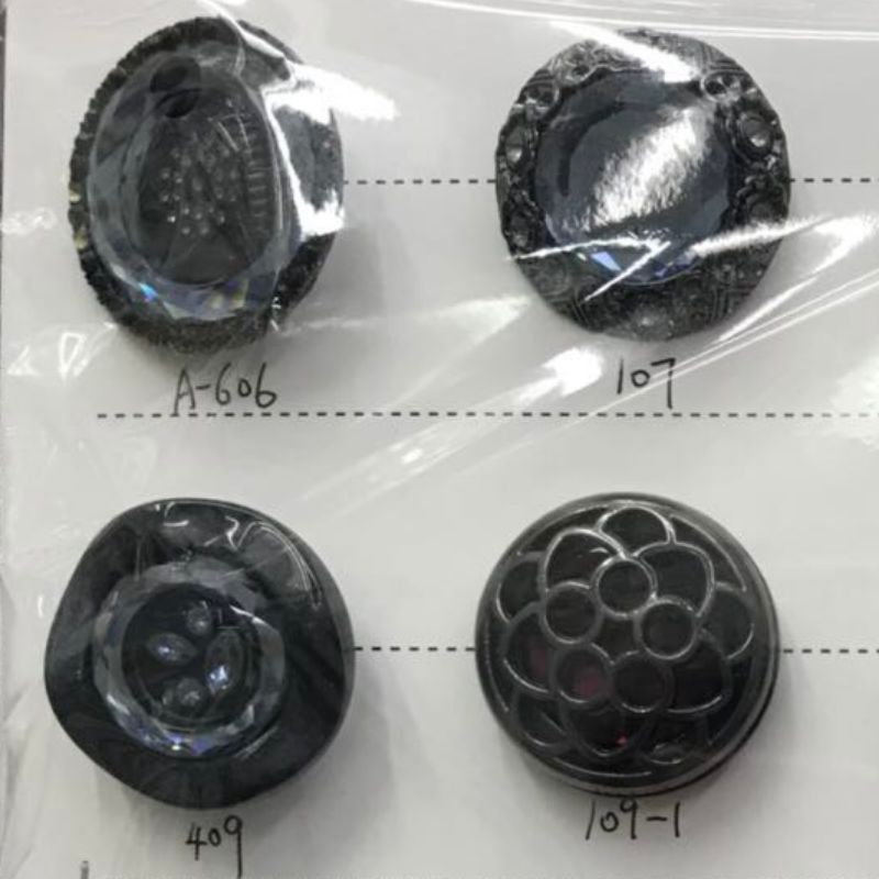 圆形树脂亚克力加钻毛呢大衣扣百搭纽扣 现货