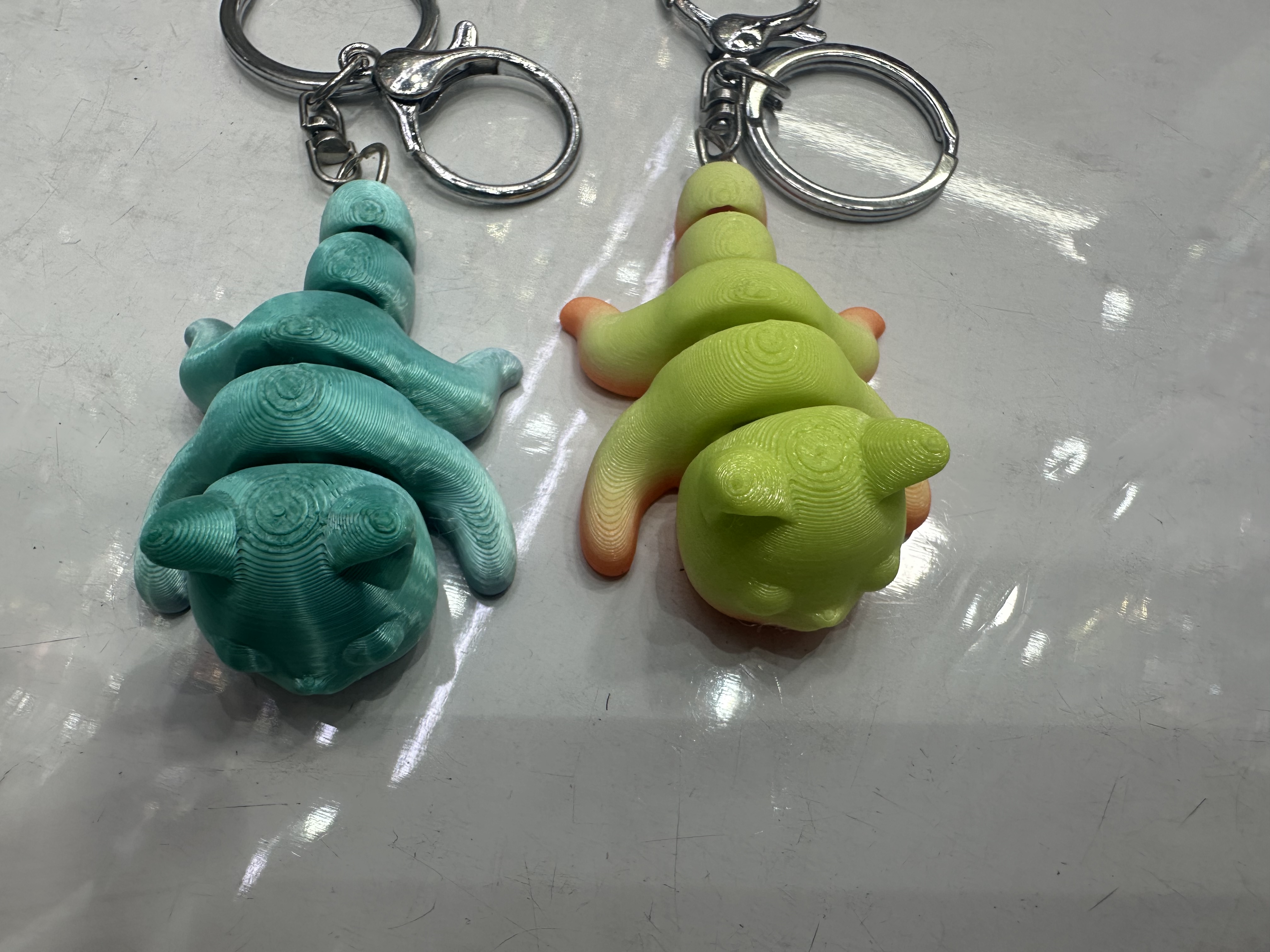 3D打印钥匙扣配件可爱钥匙链饰品女生日礼物白底实物图