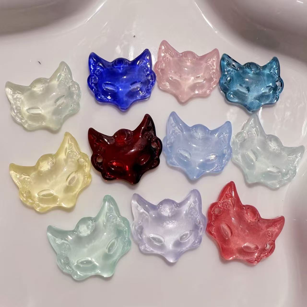 琉璃狐狸手串配件 狐狸面具diy饰品项链首饰项链