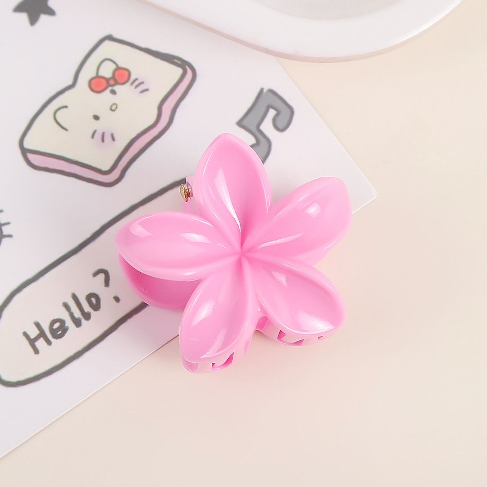Bailey Accessories 2.2.5cm Korean style versatile hair clip, unique solid color frangipani claw clip, sweet macaron-colored shark clip hair accessory