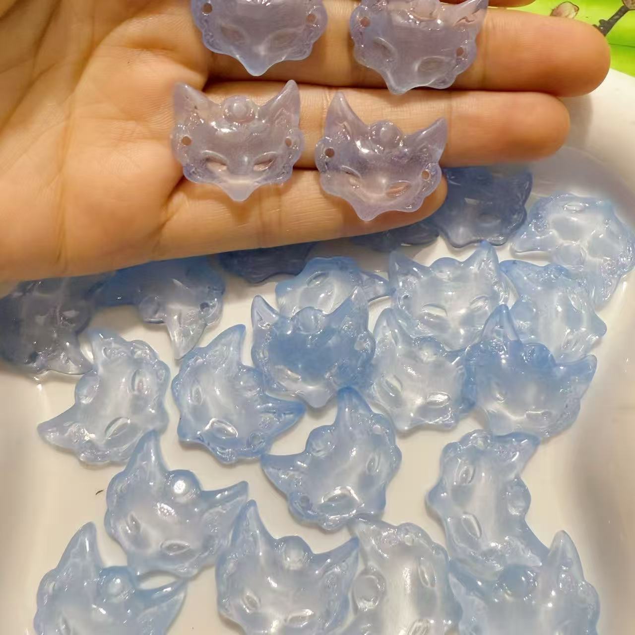 琉璃狐狸手串配件 狐狸面具diy饰品项链首饰项链详情图7