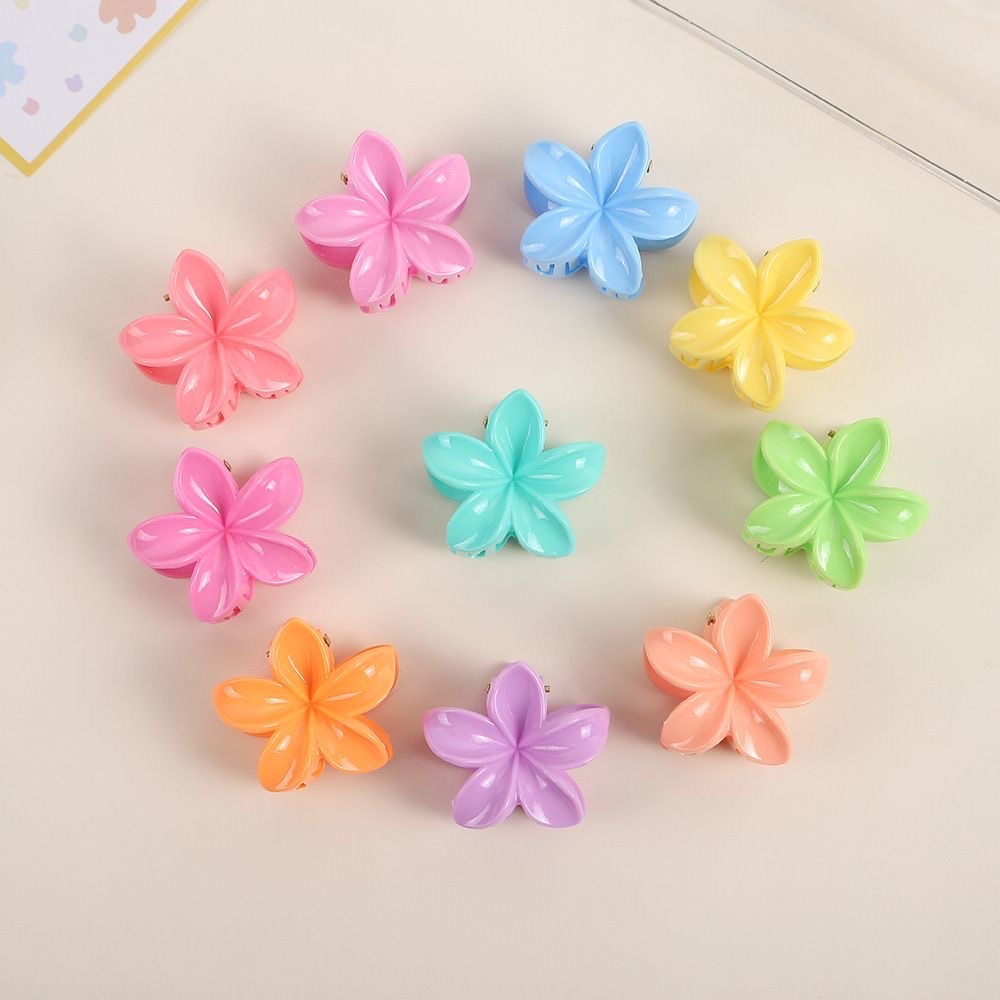 Bailey Accessories 2.2.5cm Korean style versatile hair clip, unique solid color frangipani claw clip, sweet macaron-colored shark clip hair accessory detail image 2