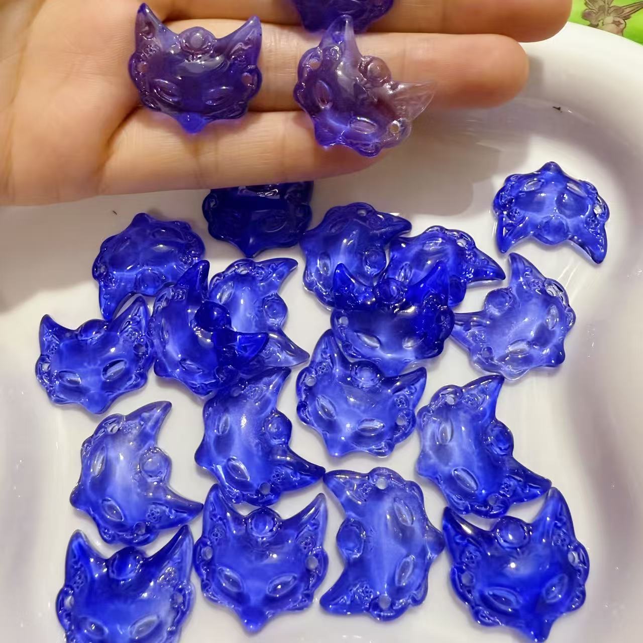 琉璃狐狸手串配件 狐狸面具diy饰品项链首饰项链详情图12