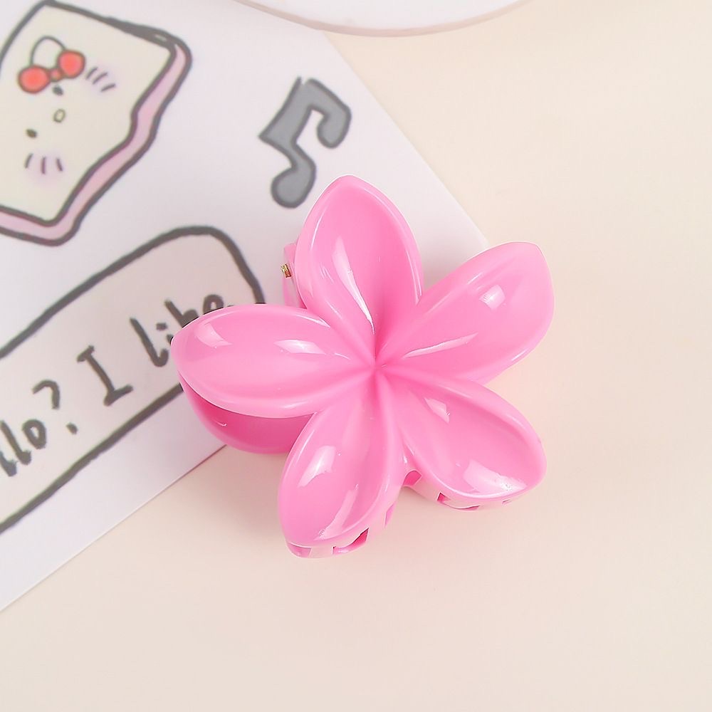 Bailey Accessories 2.2.5cm Korean style versatile hair clip, unique solid color frangipani claw clip, sweet macaron-colored shark clip hair accessory detail image 5