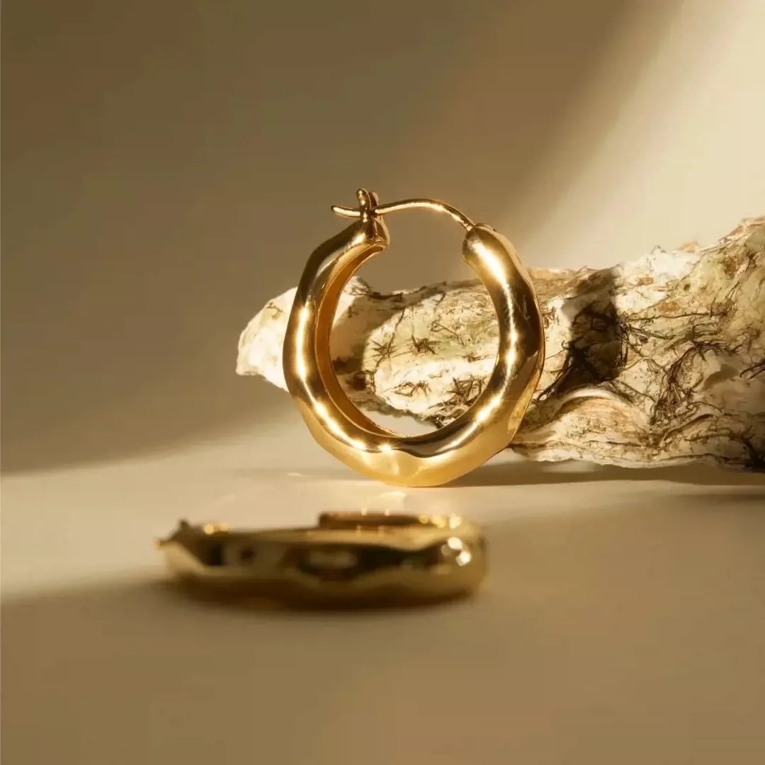 【下单立减50】自由搭配潺流耳圈素圈hoop耳环简约高级时尚耳饰TQ