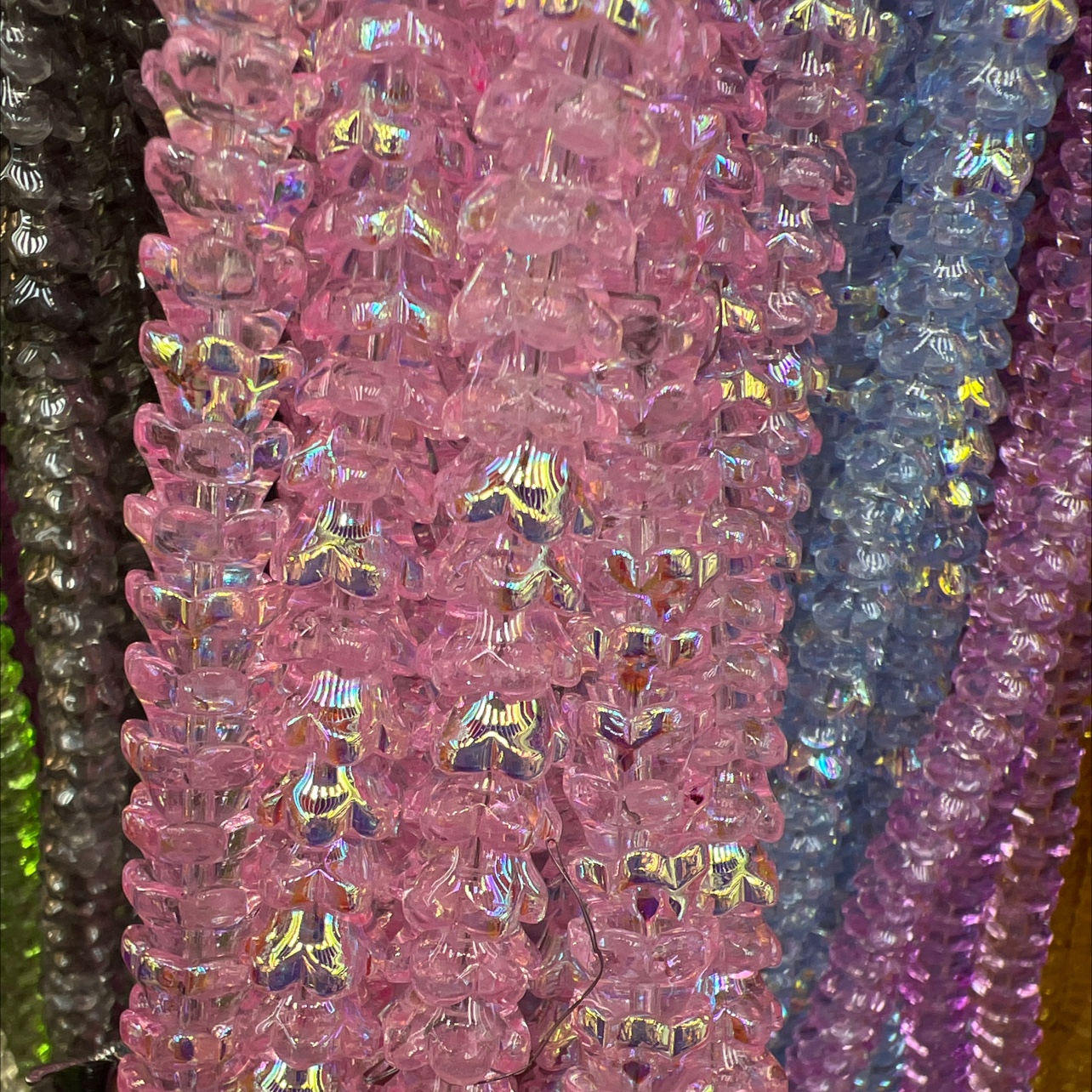 12厘玻璃水晶喇叭花适合各种发夹，发骷，手机链，项链，耳环，手链等款式新颖，颜色靓丽 网红百搭款