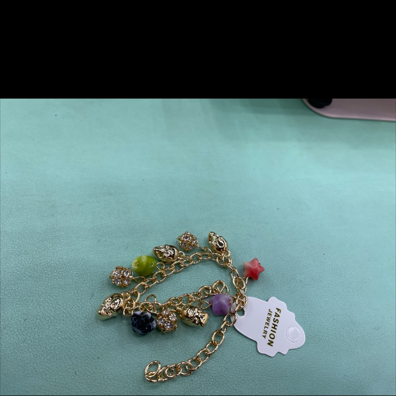 星月菩提陶瓷水晶手串文玩手链男女时尚饰品天然材质简约百搭细节图