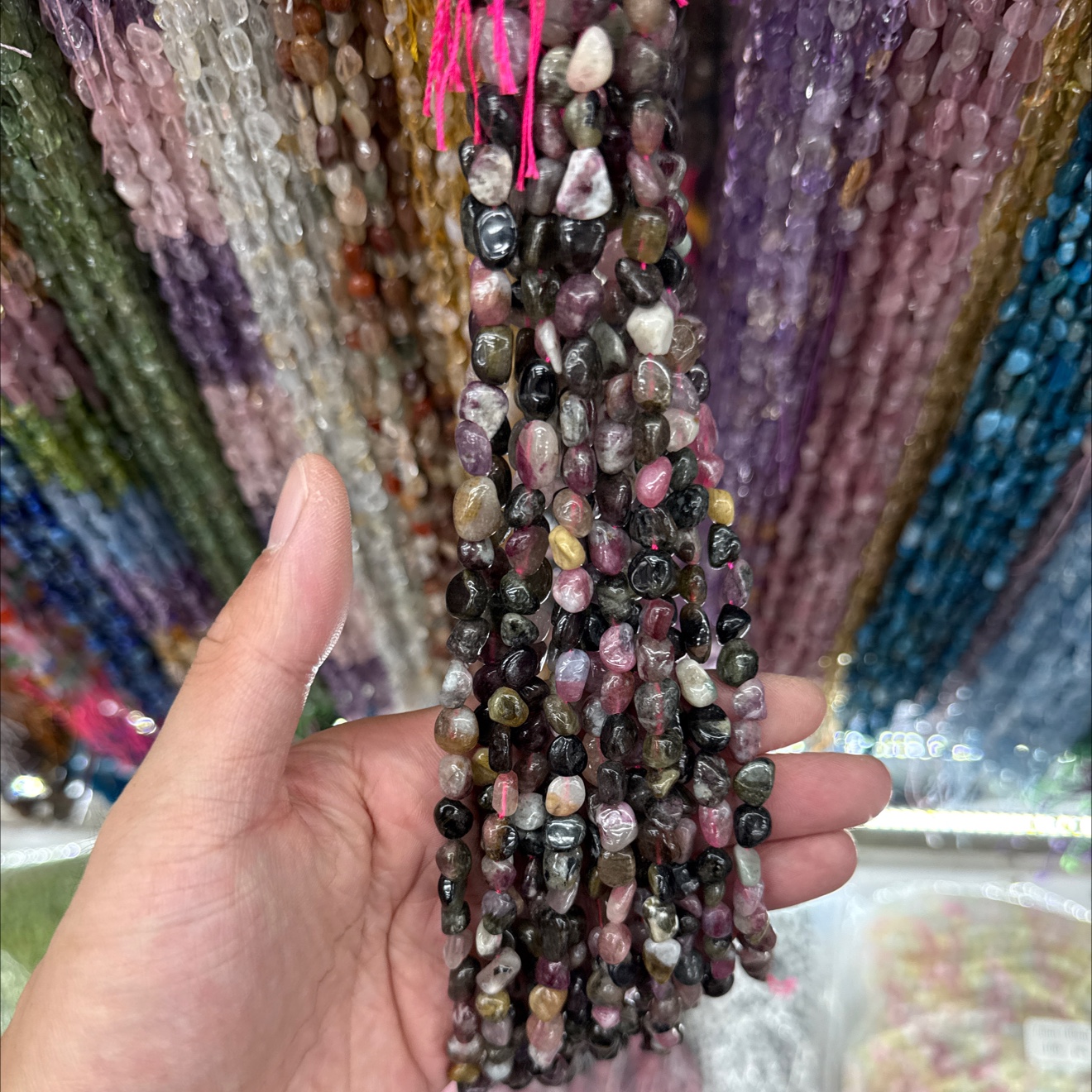随形碧玺DIY手链 独特设计 精美工艺 环保材料 手工制作 珠宝首饰