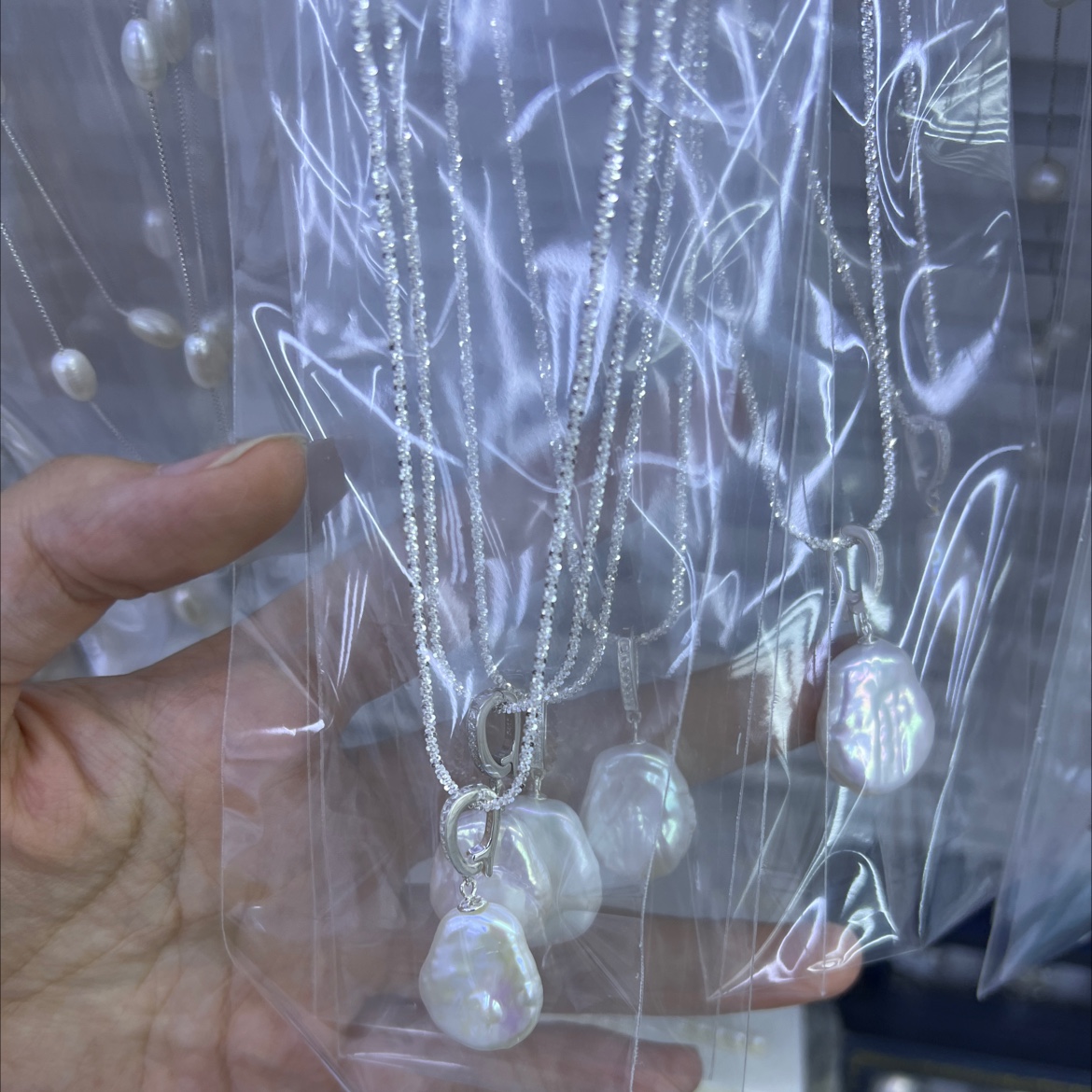 Sui Xing S925 sterling silver Necklace, Lu Lu Tong single Pearl necklace for women, 2025 New style Bestseller pearl necklace collarbone chain