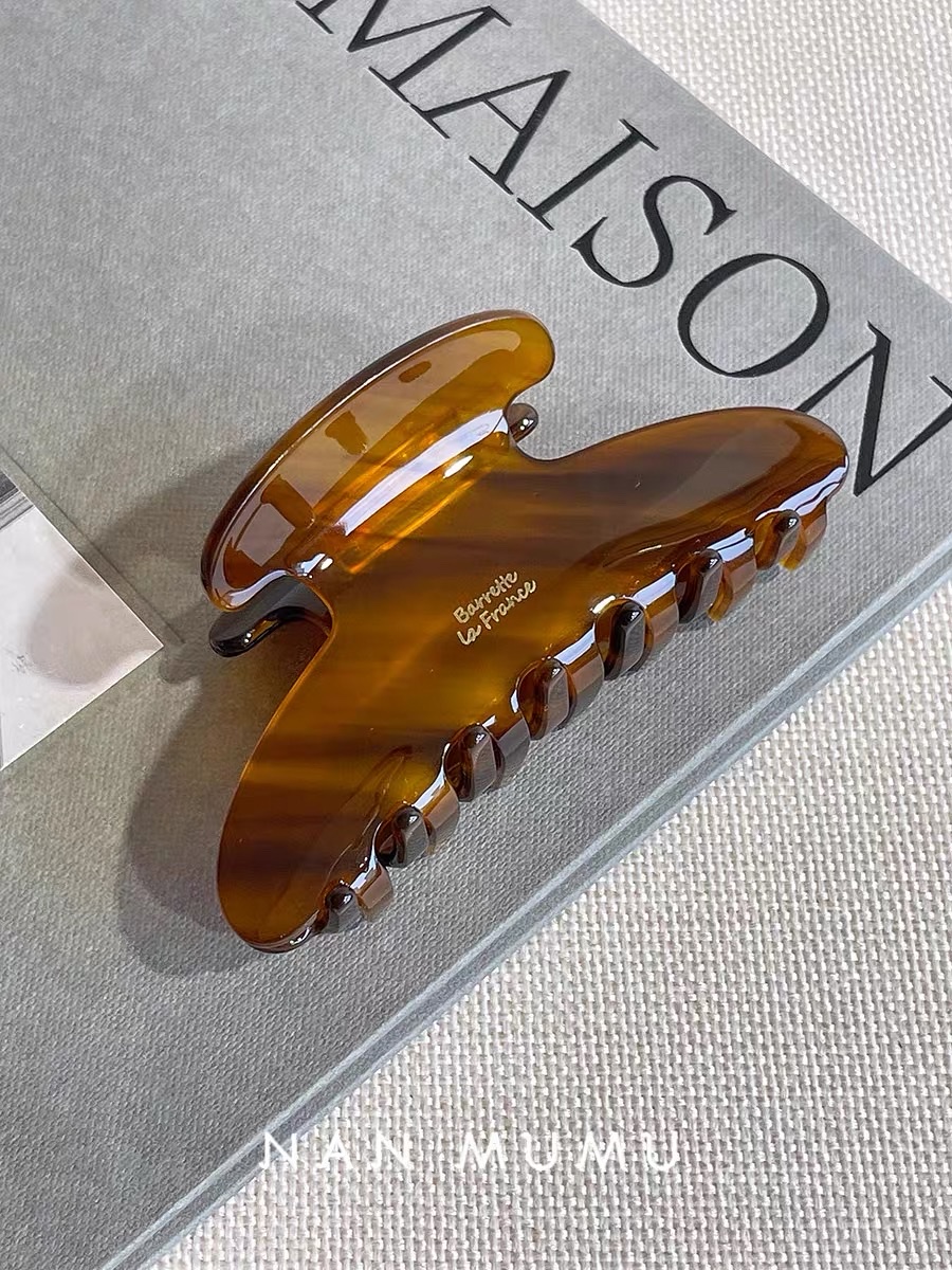 Water diamond BB clip, oil drip grab clip, five-pointed star acrylic 0.8 elastic thread hair clip, hair accessory, hair accessory details Picture