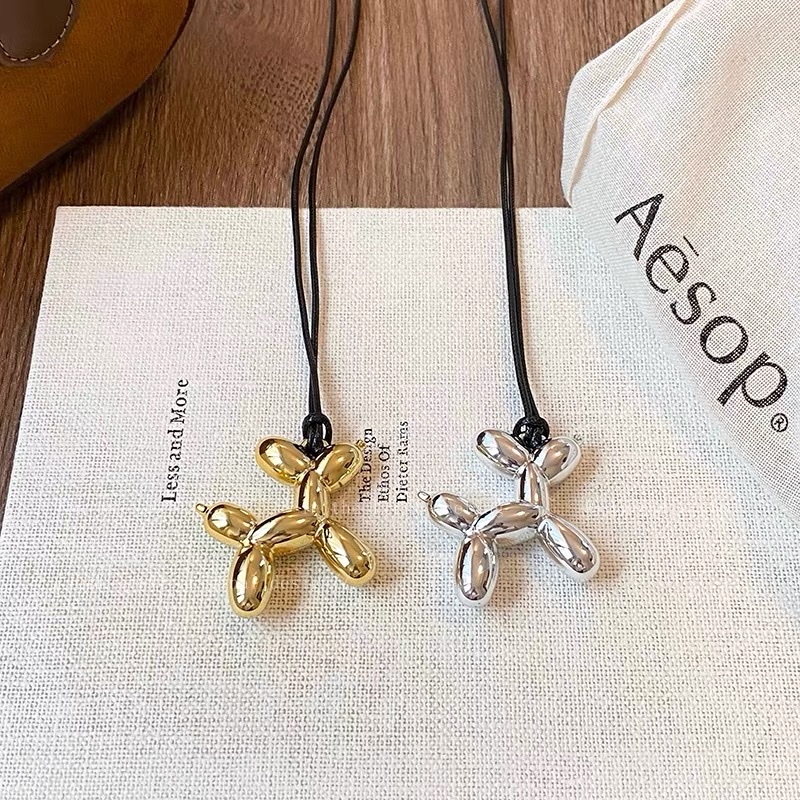 金色气球狗长款毛衣链女2025新款爆款网红卫衣链韩系小众设计项链毛衣挂链详情图3