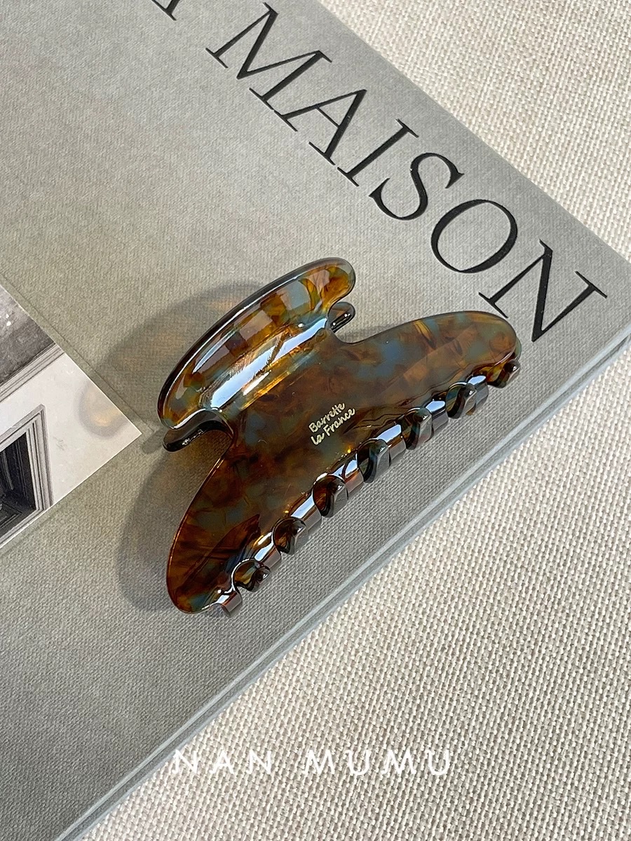 Water diamond BB clip, oil drip grab clip, five-pointed star acrylic 0.8 elastic thread hair clip, hair accessory, hair accessory detail image 4