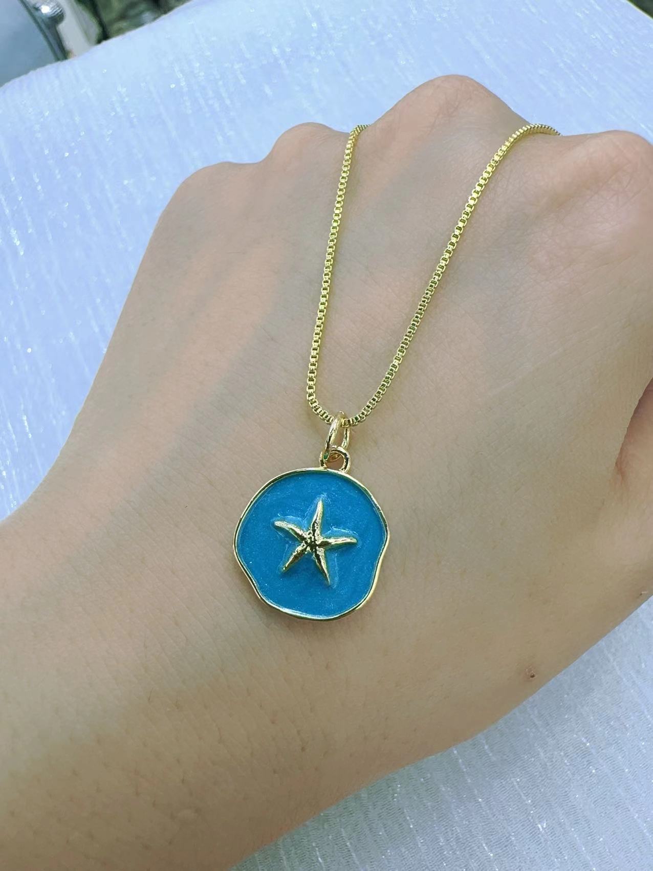 New multi-color oil-dripping pendant 🥰 style: starfish 🆚 turtle oil-dripping pendant