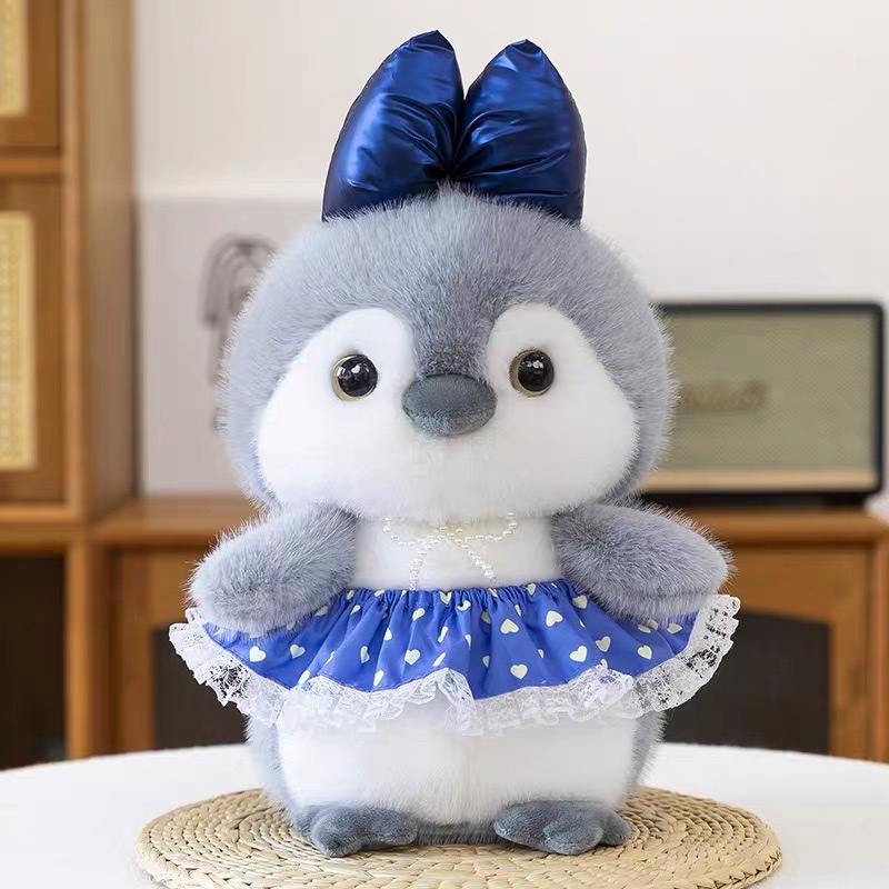 Cute penguin plush toy, princess dress, ocean doll, soothing sleeping pillow, Rag Doll, children's gift Item Picture