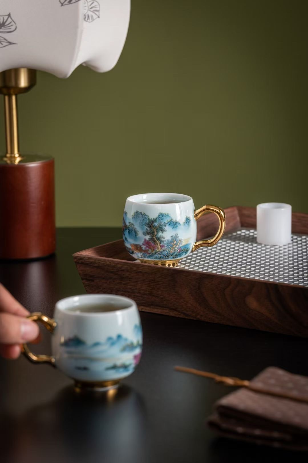 Shiwai Taoyuan Ceramic Tea Set Small Set, Red Pine Craft 8069 Item Picture