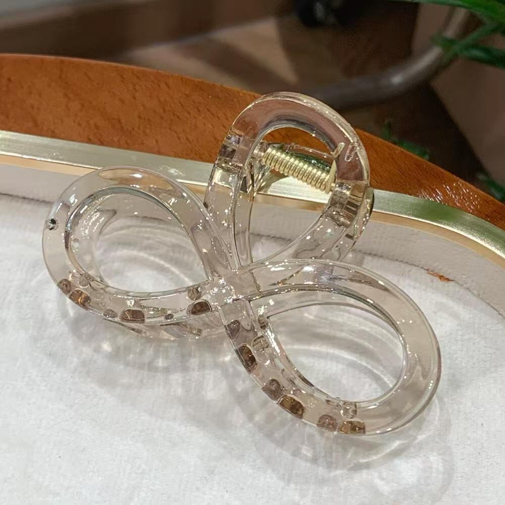 发夹抓夹醋酸发饰滴油款时尚简约发饰头饰发型配件女款多色任选简约抓夹白底实物图