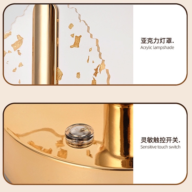 New cross-border acrylic table lamp, creative, modern and simple decoration, high-end bedside, ambient sensing, bedroom night light, small night light, ambient light Specification image