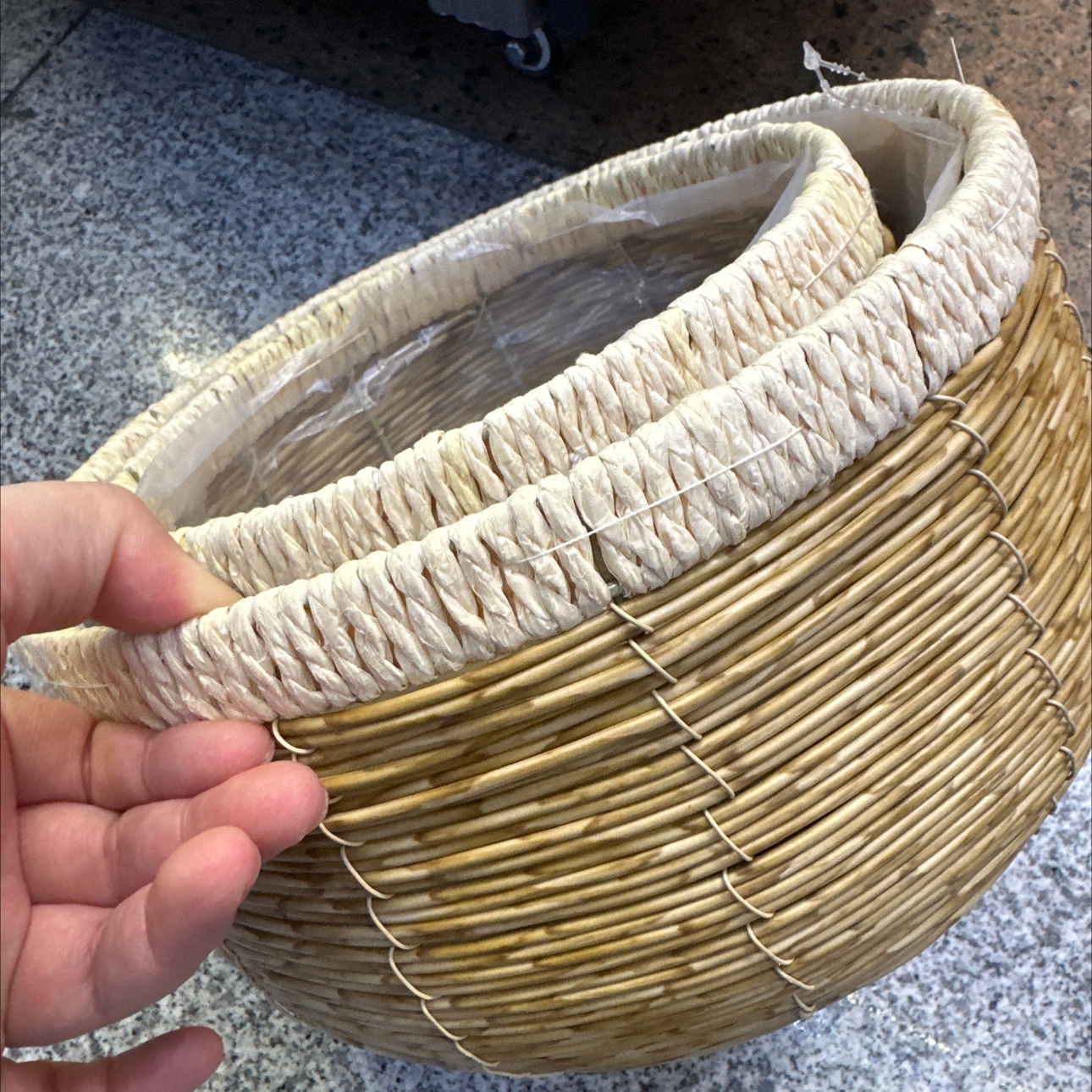 Bamboo woven baskets, flower baskets, artificial flower decorative woven baskets, multi-functional home ornaments, creative handicrafts detail image 2