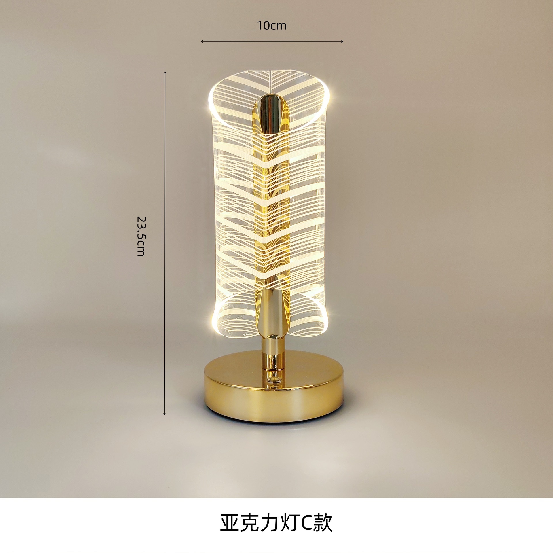 New cross-border acrylic table lamp, creative, modern and simple decoration, high-end bedside, ambient sensing, bedroom night light, small night light, ambient light detail image 9