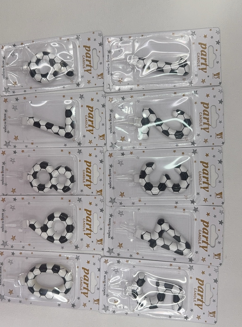 足球新款数字蜡烛蜡烛加蝴蝶结蜡烛加蝴蝶结夜市摆摊蜡烛加蝴蝶结