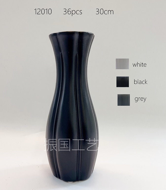 30CM陶瓷花瓶仿真花插花瓶