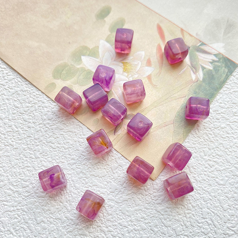 珠子珍珠琉璃玻璃散珠手工DIY配饰材料多色混搭装饰品配珠亚克力珠子