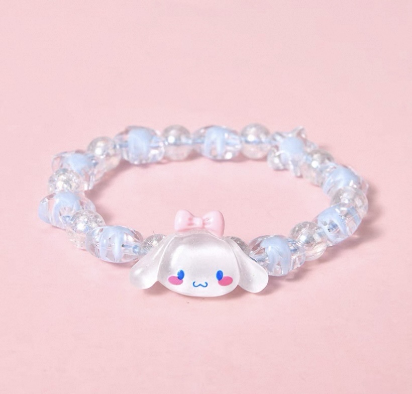 甜美三丽鸥水晶情侣手链卡通玉桂狗库洛米手串送闺蜜生日礼物手环