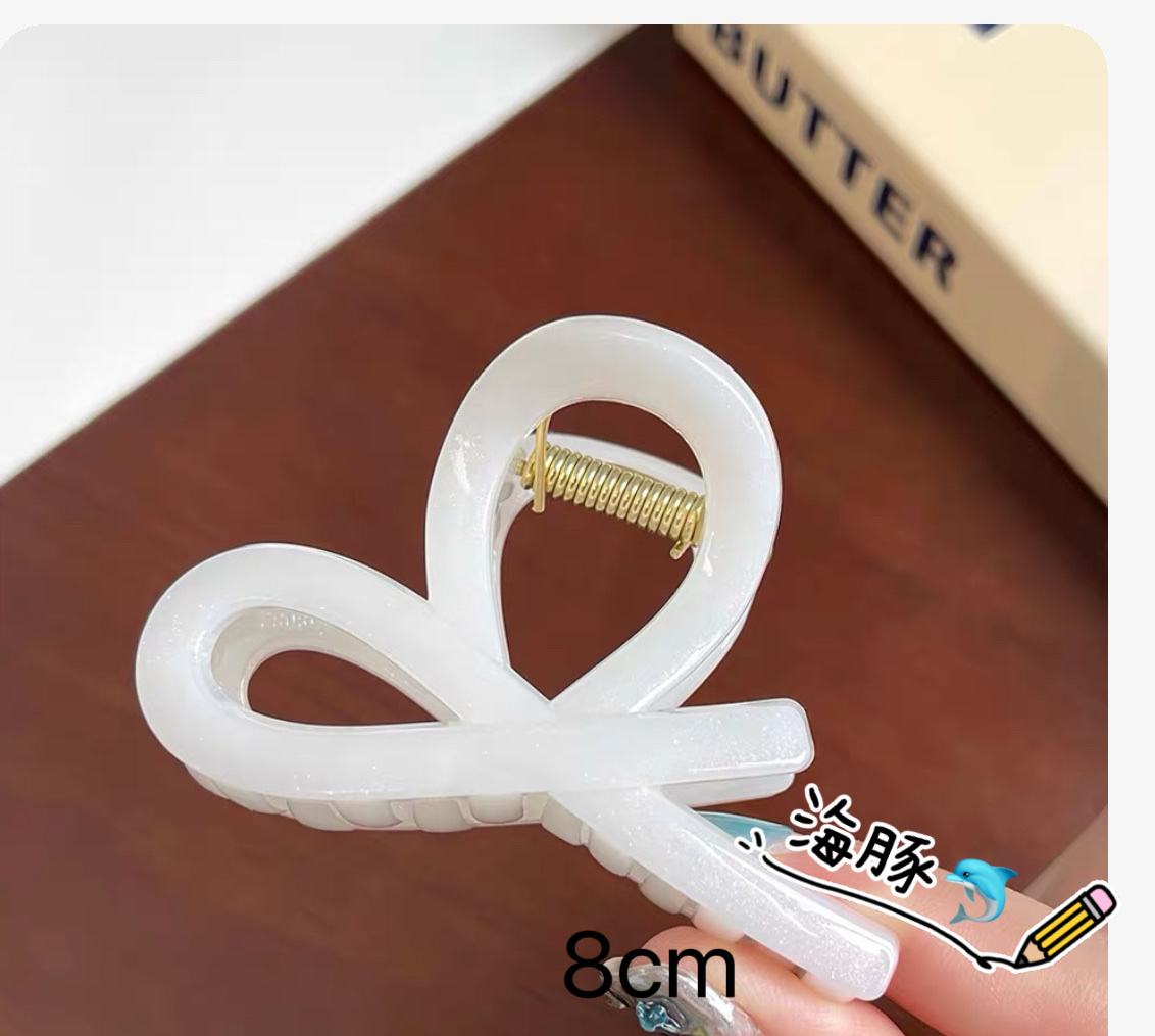 简约百搭镂空剪刀发夹蝴蝶结发夹女后脑勺盘发抓夹气质高级感鲨鱼夹头饰发夹发饰