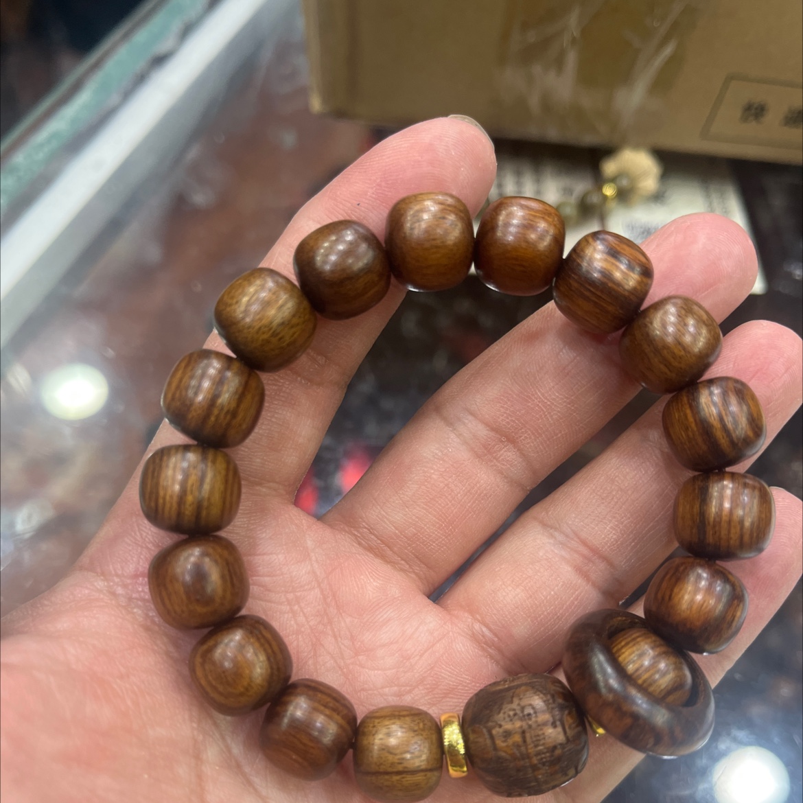 星月菩提水晶手串文玩陶瓷手链时尚手饰男女款自然风格多色可选