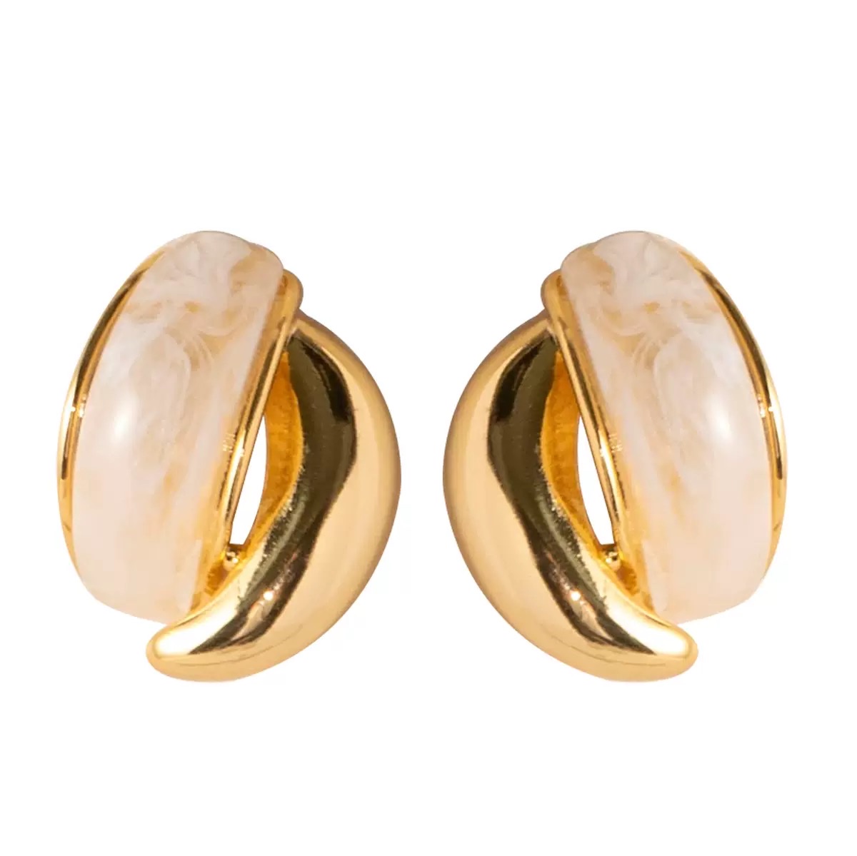 欧美跨境爆款时尚简约撞色个性几何耳钉女高级感气质百搭耳饰详情图2