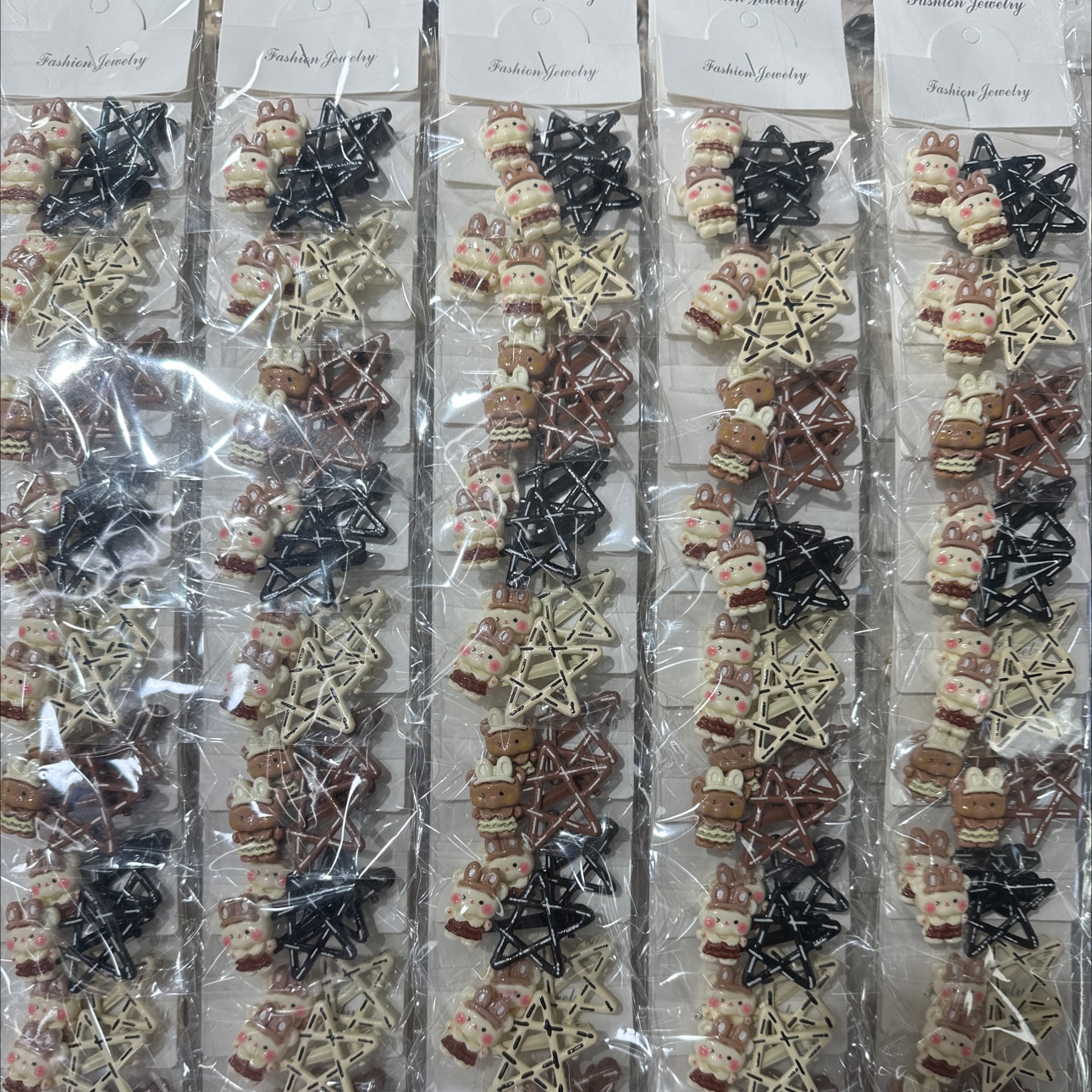 韩式滴油DIY捷克琉璃配件手工材料创意饰品配件装饰用品多色任选学生党夹子头饰品奶咖色深色