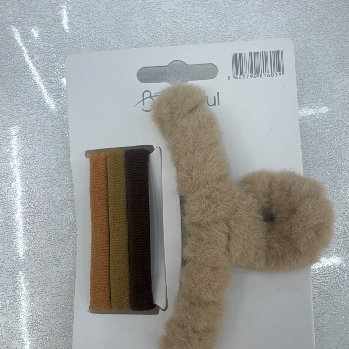 阳阳饰品2025年新款韩版时尚长毛夹子皮筋组合饰品