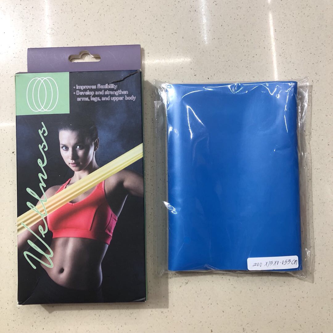 天然环保瑜伽弹力带练肩膀健身男女翘臀拉力带开肩练背部阻力带 拉伸带