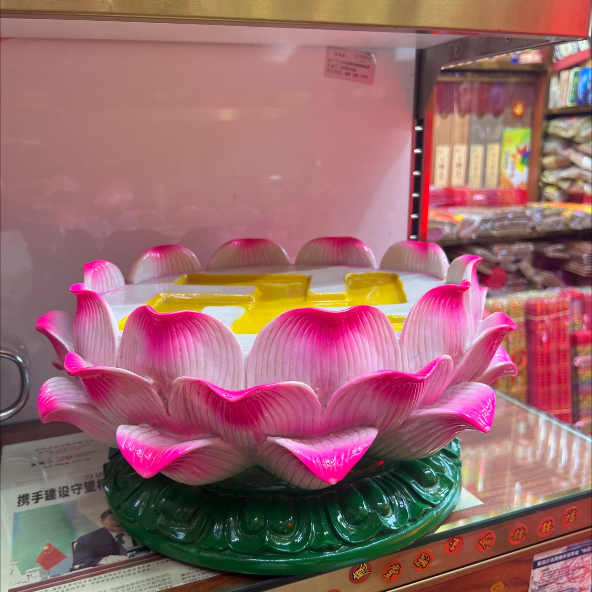 酥油灯座灯架七孔灯盘九星烛台供佛莲花灯杯供佛蜡烛台杯摆件阻燃灯座万字酥油灯烛台莲花蜡烛台荷花7孔灯座酥油烛灯架