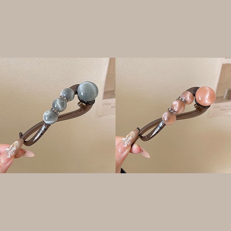 Simple and comfortable hairpin, twist hairpin for women, 2025 new style updo hairpin, high-end water diamond bead bead straight hairpin detail image 11