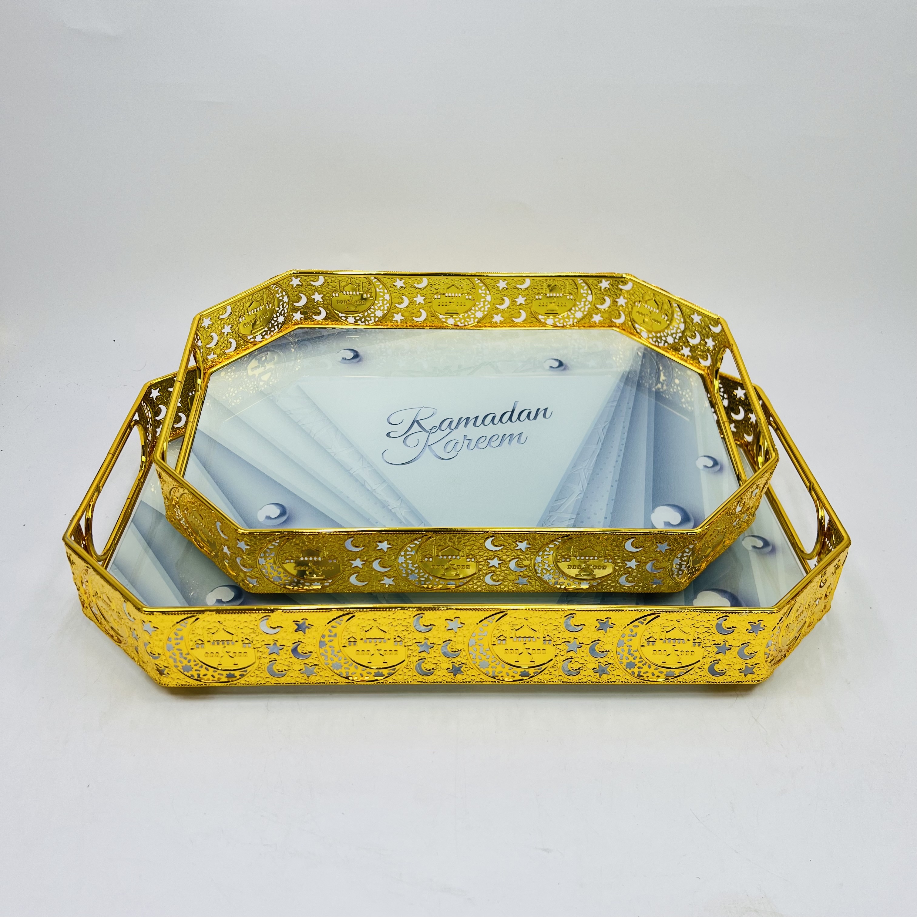 出口外贸商品，铁艺托盘，优质的印花图案设计，家居日用商品，远销中东地区金属工艺品