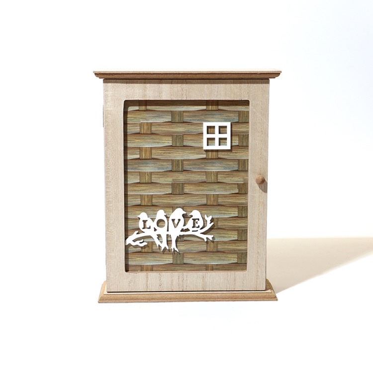 欧式复古进门玄观钥匙壁挂木质钥匙盒首饰盒挂钩收纳盒创意跨境批