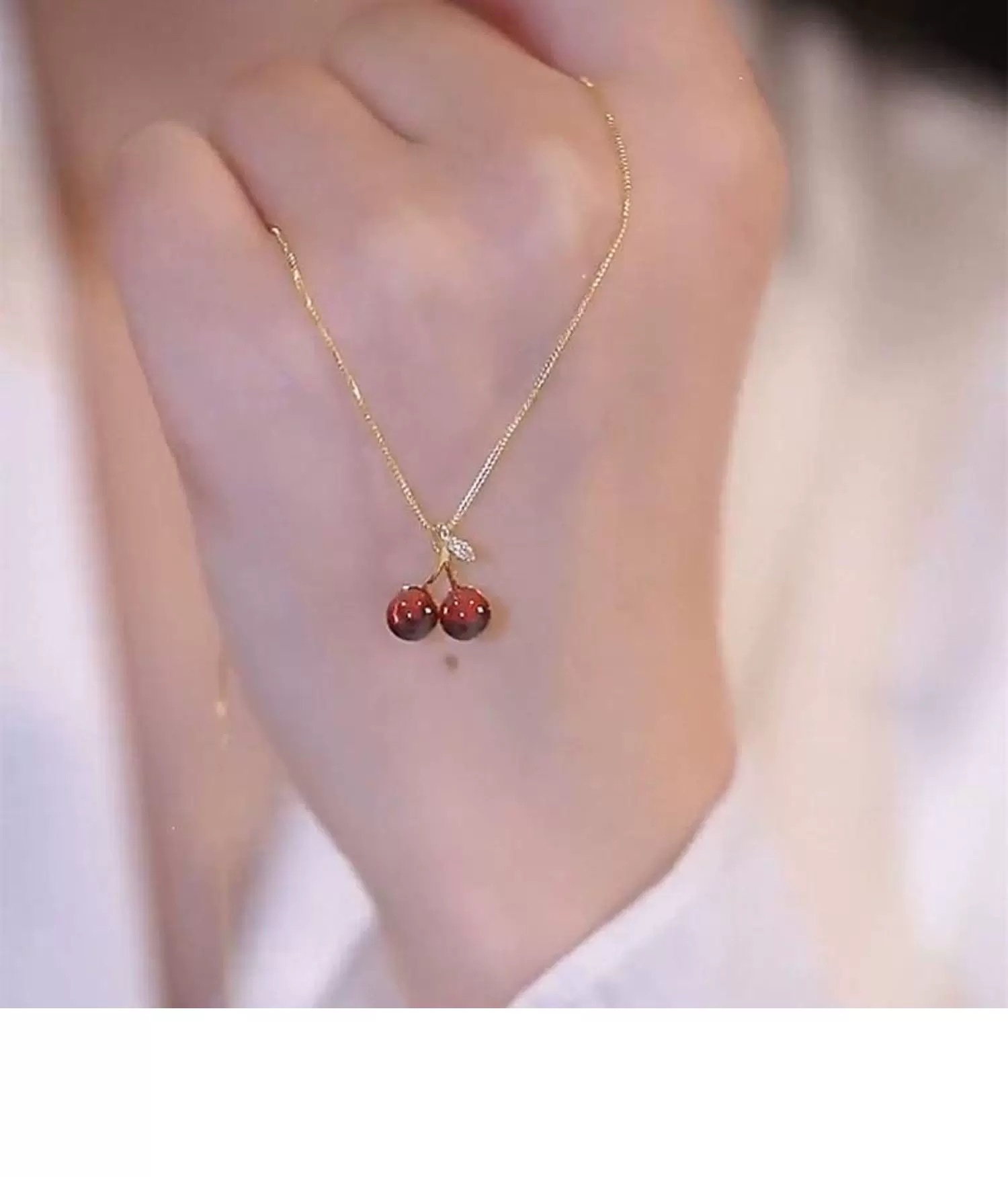 樱桃🍒精品锁骨项链锁骨链锁骨链饰品女短款时尚项链女短款民族风详情图5
