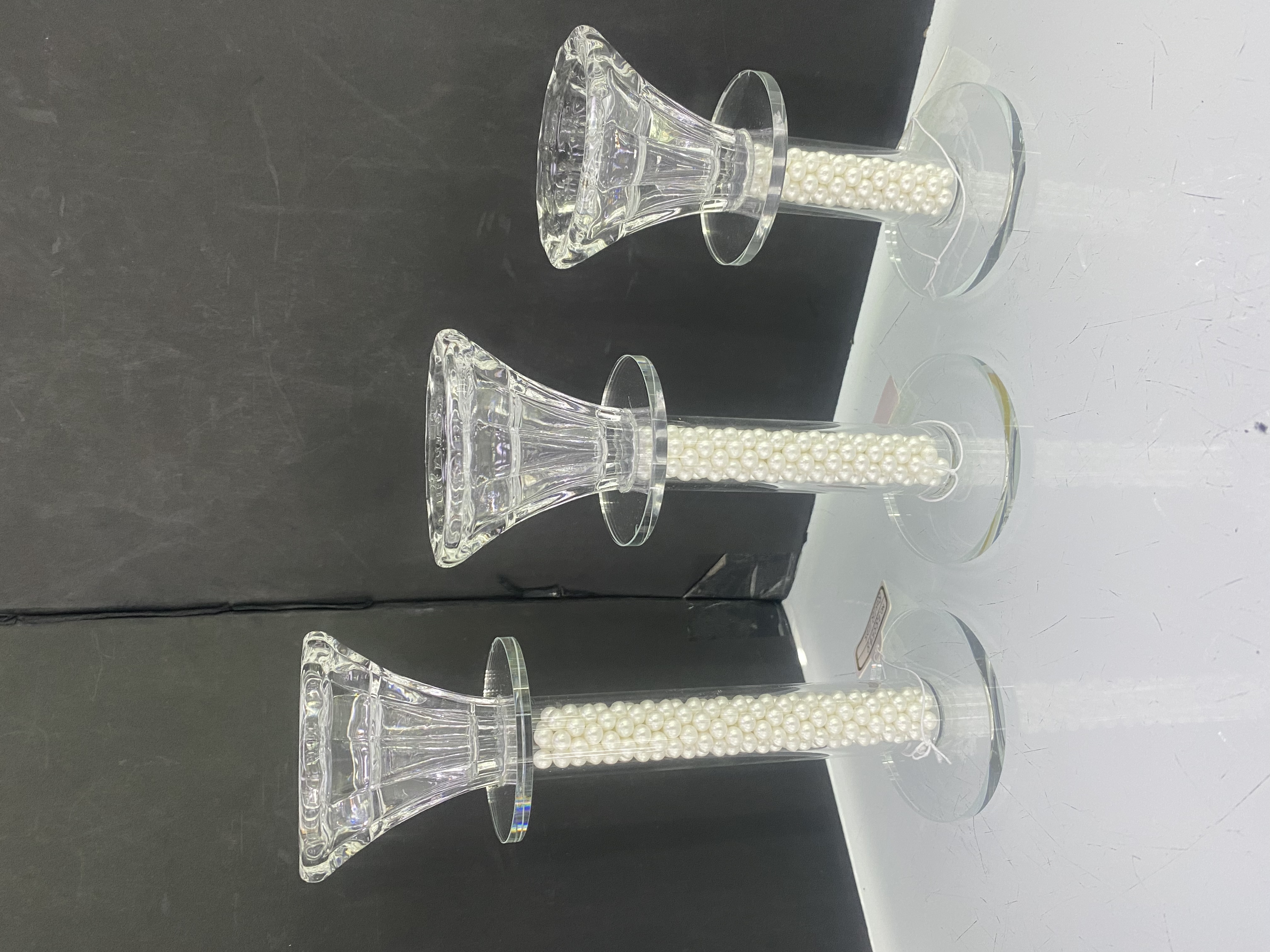 厂家直销水晶工艺品摆件珍珠八角头工艺品摆件 三个尺寸家居装饰设计摆件 客厅精致小巧轻便摆件