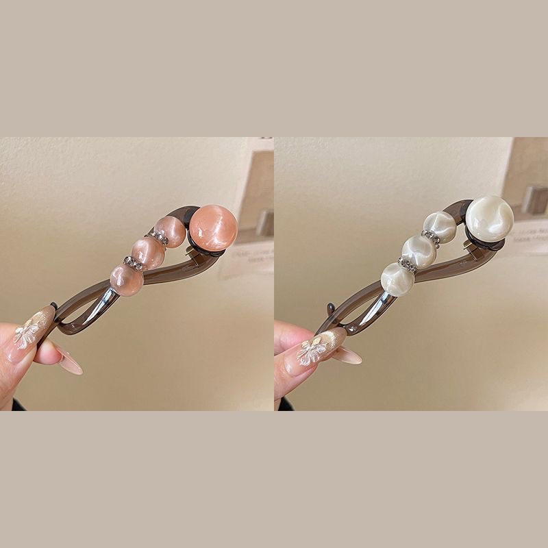 Simple and comfortable hairpin, twist hairpin for women, 2025 new style updo hairpin, high-end water diamond bead bead straight hairpin detail image 18