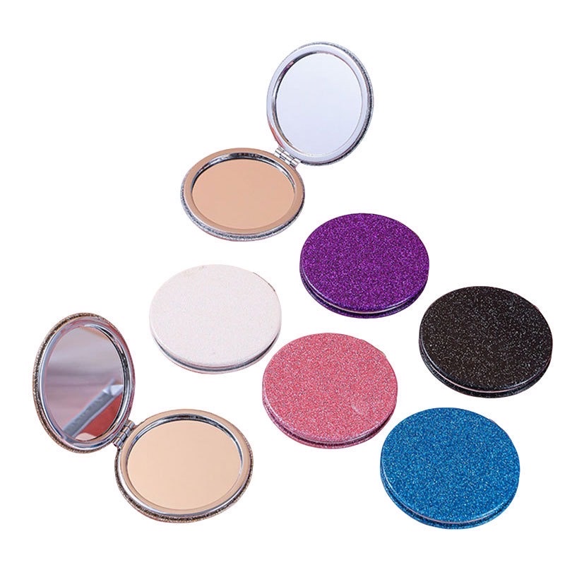 可定制便携式折叠化妆镜，旅行随身带小镜子细节图