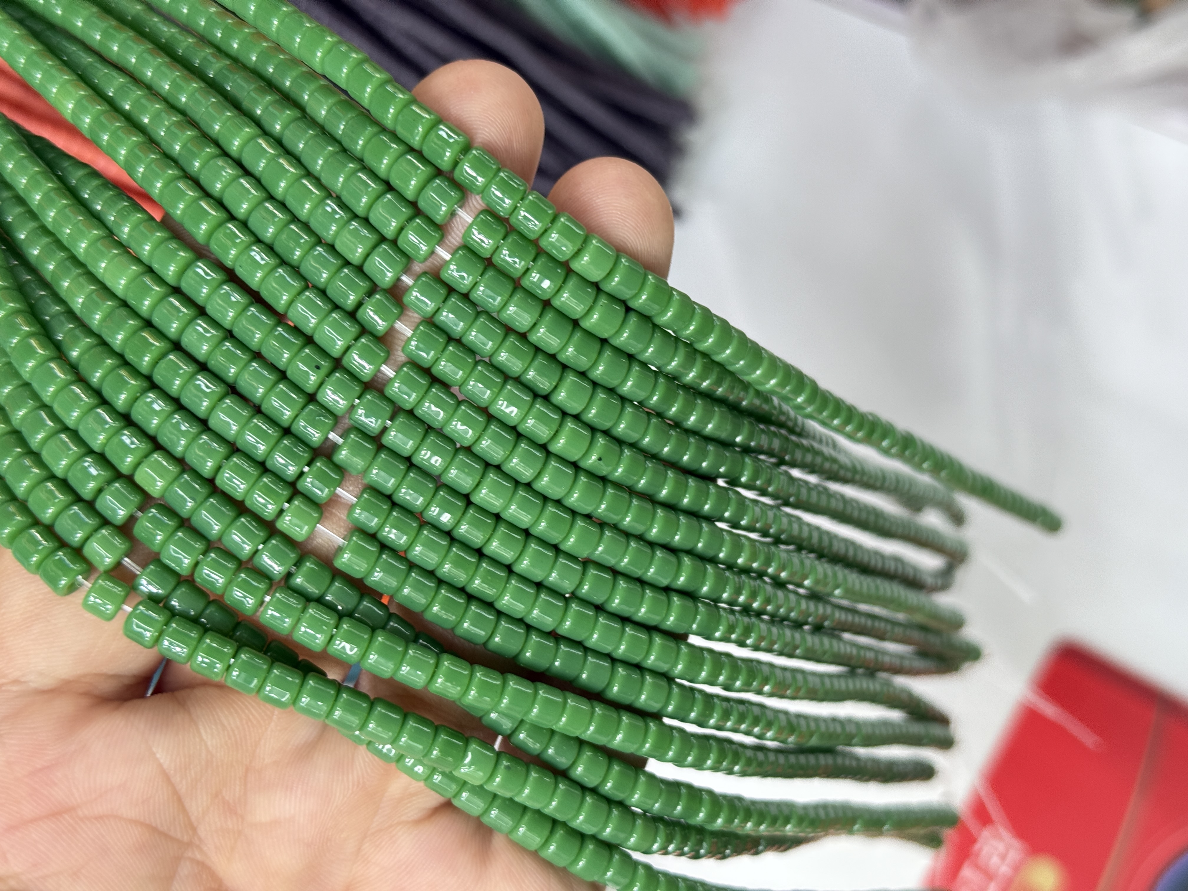 珠子珍珠琉璃珠串散珠手工DIY饰品配件多色可选工艺品材料