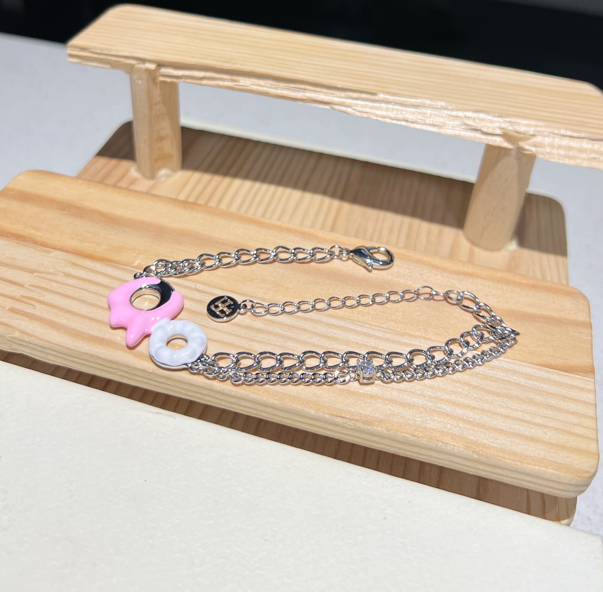 多巴胺配色项链手链法式甜甜圈小众设计气质项链