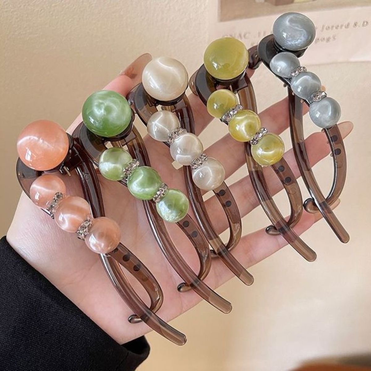 Simple and comfortable hairpin, twist hairpin for women, 2025 new style updo hairpin, high-end water diamond bead bead straight hairpin detail image 20