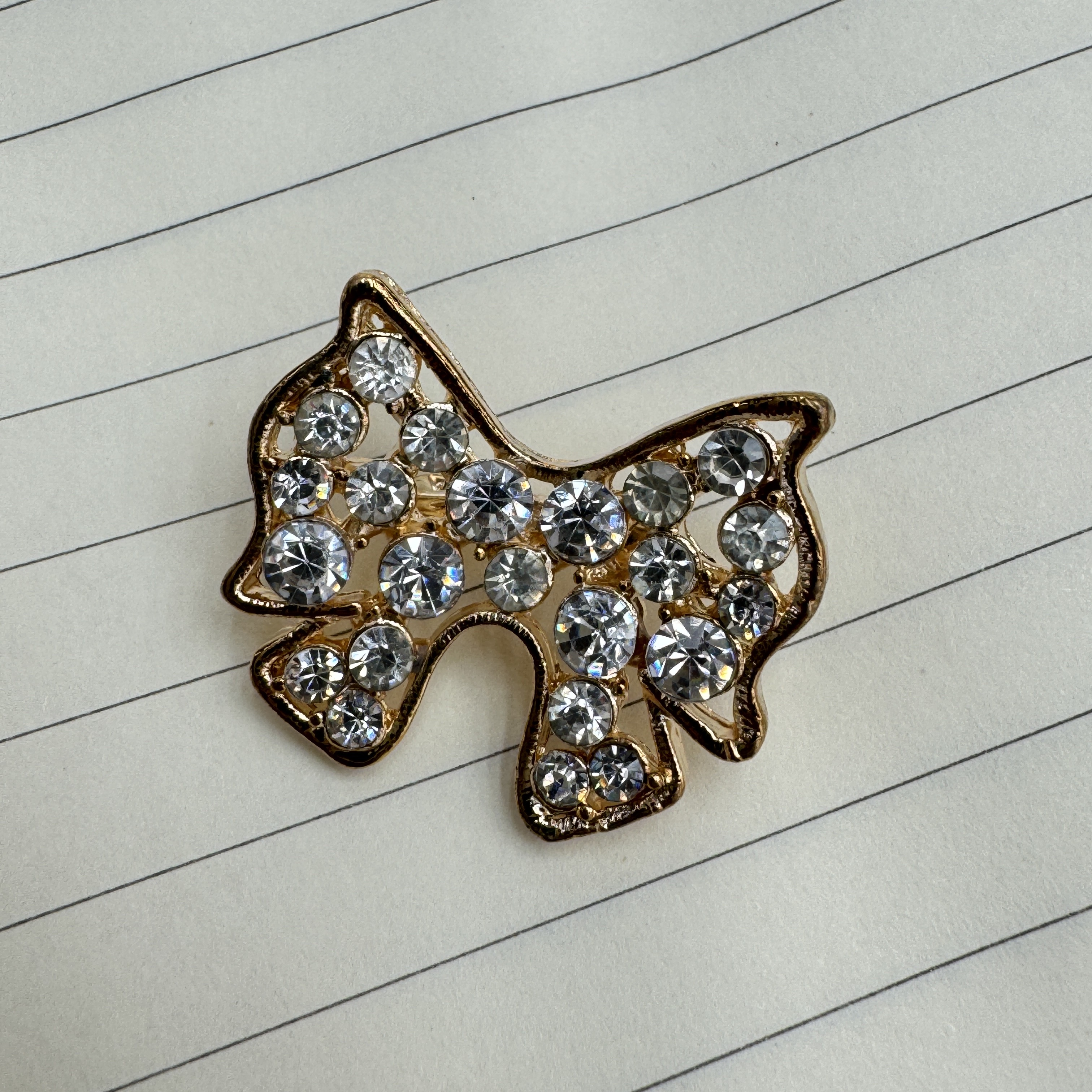 合金款领结，蝴蝶结，水钻爆款胸针细节图