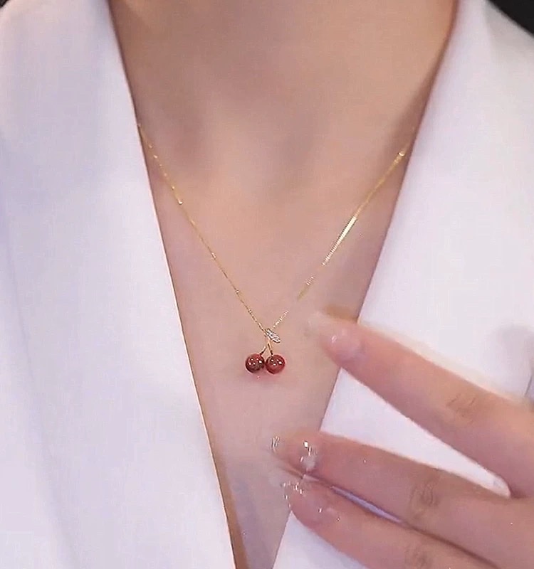 樱桃🍒精品锁骨项链锁骨链锁骨链饰品女短款时尚项链女短款民族风详情图2