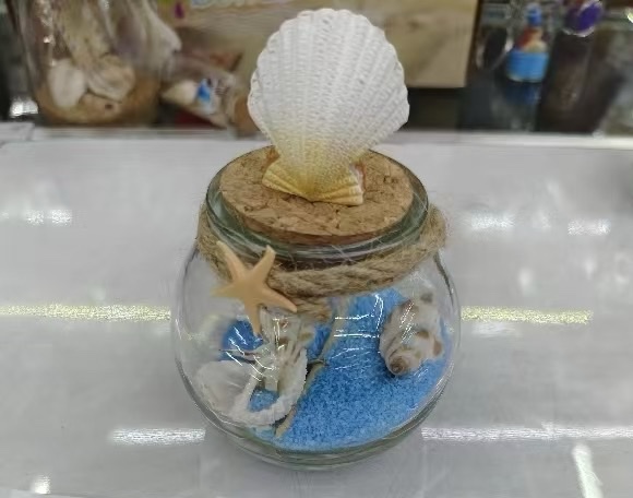 贝壳海星漂流瓶创意摆件
