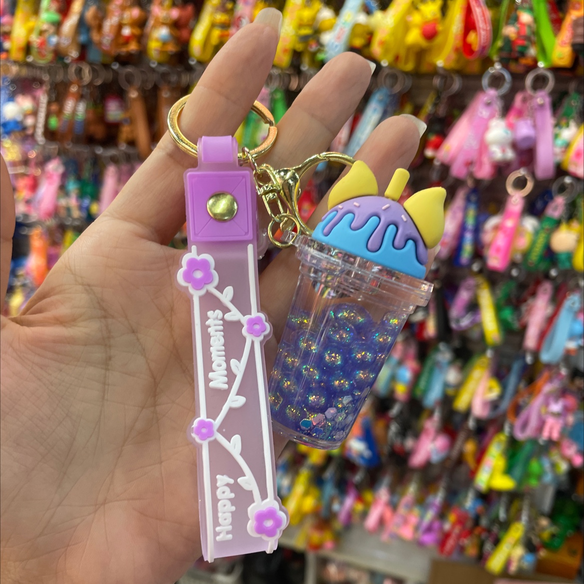 奶茶杯钥匙扣流沙钥匙扣钥匙扣钥匙车钥匙扣